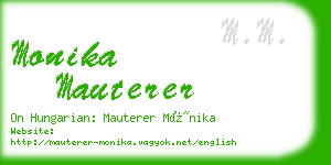 monika mauterer business card